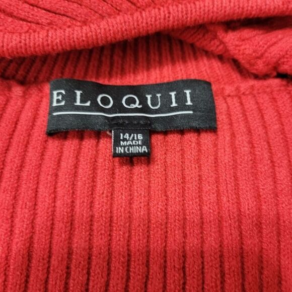 Eloquii Dress Size 14 / 16 Women's Sweater Dress Turtleneck Keyhole Cutout Dress - Picture 9 of 9